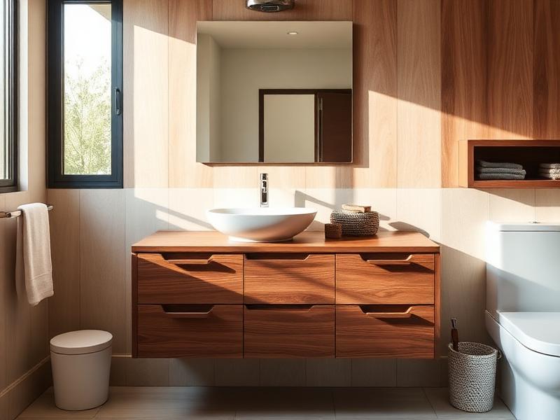 Meuble vasque en noyer